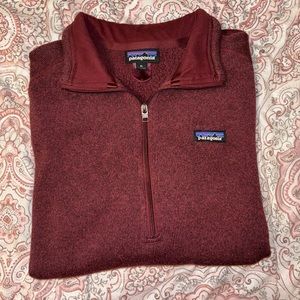 Patagonia Women’s Better Sweater Quarter Zip Maroon Size XL